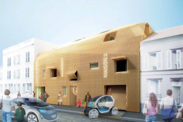 Façade du projet Betwin donnant sur la rue